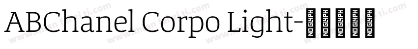 ABChanel Corpo Light字体转换